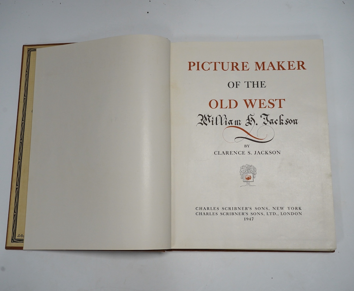 Leigh, William R. - The Western Pony ... colour mounted plates (with guards) and other illus.; publisher's gilt cloth, roy. 4to. New York, (1933); Viseur, Jules - Histoire du Cheval Boulonnais. 16 plates (some tinted), t